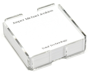 Professional Memo Square with Acrylic Holder